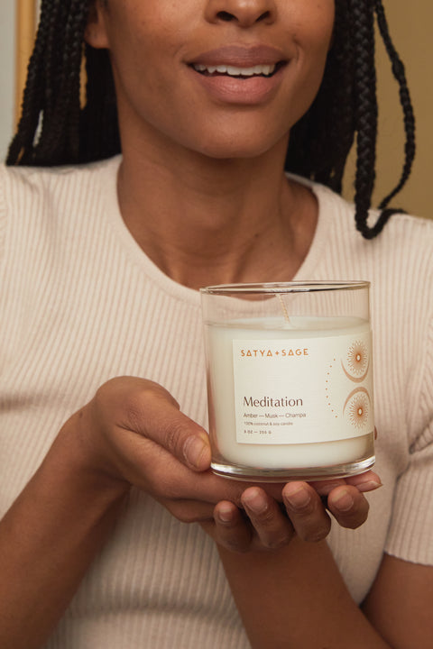 Meditation Nag Champa Coconut Soy Wax Candle