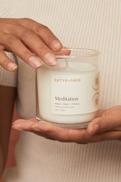 Meditation Nag Champa Coconut Soy Wax Candle